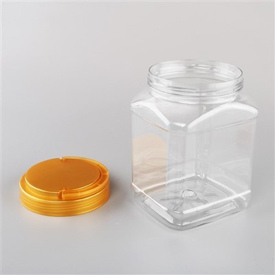 1800 мл квадратные прозрачные банки