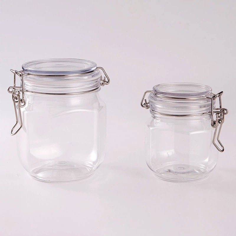 Plastic Jars With Clamp Lid